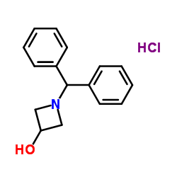 1-二苯甲基-3-羟基氮杂环丁烷盐酸盐结构式