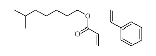 6-methylheptyl prop-2-enoate,styrene Structure
