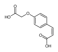 3-[4-(carboxymethoxy)phenyl]prop-2-enoic acid结构式