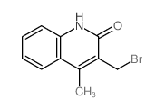3-(bromomethyl)-4-methyl-1H-quinolin-2-one结构式