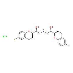 (1S,1'S)-2,2'-Iminobis{1-[(2R)-6-fluoro-3,4-dihydro-2H-chromen-2-yl]ethanol} hydrochloride (1:1)结构式