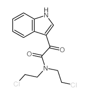 N,N-bis(2-chloroethyl)-2-(1H-indol-3-yl)-2-oxo-acetamide结构式