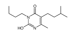 3-butyl-6-methyl-5-(3-methylbutyl)-1H-pyrimidine-2,4-dione结构式