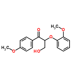 3-羟基-2-(2-甲氧基苯氧基)-1-(4-甲氧基苯基)丙基-1-酮结构式