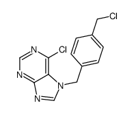 6-chloro-7-[[4-(chloromethyl)phenyl]methyl]purine Structure