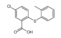 5-chloro-2-(2-methylphenyl)sulfanylbenzoic acid结构式