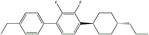 4'-乙基-2,3-二氟-4-(反式-4-丙基环己基)-1,1'-联苯结构式