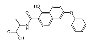 (S)-2-[(4-hydroxy-7-phenoxy-isoquinoline-3-carbonyl)-amino]-propionic acid结构式