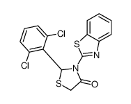 3-(1,3-benzothiazol-2-yl)-2-(2,6-dichlorophenyl)-1,3-thiazolidin-4-one结构式