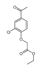 ethyl 2-(4-acetyl-2-chlorophenoxy)acetate结构式