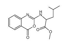 N-(4H-3,1-benzoxazin-4-on-2-yl)-DL-leucine methyl ester结构式