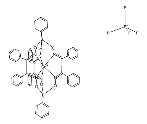 {Co(diphenylglyoxime)3(BPh)2}BF4结构式