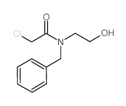 N-benzyl-2-chloro-N-(2-hydroxyethyl)acetamide Structure
