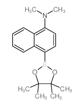 N,N-二甲基-4-(4,4,5,5-四甲基-1,3,2-二氧硼杂环戊烷-2-基)萘-1-胺结构式
