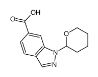 6-Carboxy-1-(tetrahydro-2H-pyran-2-yl)-1H-indazole, 2-(6-Carboxy-1H-indazol-1-yl)tetrahydro-2H-pyran Structure