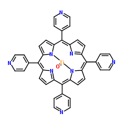 氧代[5,10,15,20-四(4-吡啶基)卟吩]合钛(IV)结构式