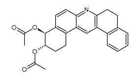trans-3,4-diacetoxy-1,2,3,4,8,9-hexahydrodibenz[a,j]acridine结构式
