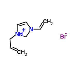 1-烯丙基-3-乙烯基咪唑溴盐结构式