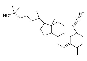 (6R)-6-[(1S,3aS,4E,7aR)-4-[(2Z)-2-[(5R)-5-azido-2-methylidenecyclohexylidene]ethylidene]-7a-methyl-2,3,3a,5,6,7-hexahydro-1H-inden-1-yl]-2-methylheptan-2-ol结构式