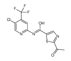 2-ACETYL-N-(5-CHLORO-4-(TRIFLUOROMETHYL)PYRIDIN-2-YL)THIAZOLE-5-CARBOXAMIDE structure
