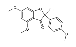 2-hydroxy-4,6-dimethoxy-2-(4-methoxyphenyl)benzofuran-3(2H)-one结构式