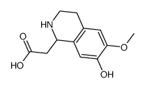 (7-羟基-6-甲氧基-1,2,3,4-四氢-异喹啉-1-基)-乙酸结构式