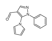 1-phenyl-5-pyrrol-1-ylpyrazole-4-carbaldehyde结构式