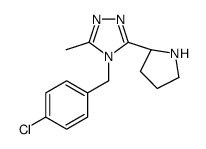 4-(4-氯苄基)-3-甲基-5-((R)-吡咯烷-2-基)-4H-1,2,4-噻唑结构式