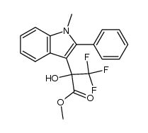 (+/-)-3,3,3-trifluoro-2-hydroxy-2-(1-methyl-2-phenylindol-3-yl)propionic acid methyl ester结构式