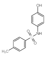 Benzenesulfonamide,N-(4-hydroxyphenyl)-4-methyl- Structure
