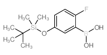 5-(t-丁基二甲基甲硅烷基氧基)-2-氟苯硼酸结构式