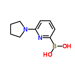 B-[6-(1-吡咯烷)-3-吡啶]硼酸结构式