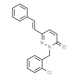 2-(2-CHLOROBENZYL)-6-STYRYL-3(2H)-PYRIDAZINONE结构式