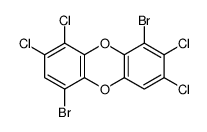 1,6-dibromo-2,3,8,9-tetrachlorodibenzo-p-dioxin Structure