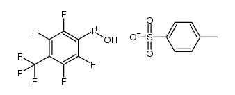 hydroxy-(2,3,5,6-tetrafluoro-4-trifluoromethylphenyl)iodonium toluene-4-sulfonate结构式