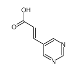 2-Propenoic acid, 3-(5-pyrimidinyl)-, (2E)- (9CI) Structure