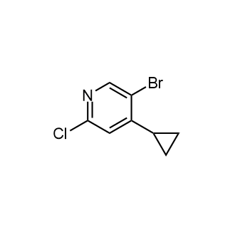 5-溴-2-氯-4-环丙基吡啶结构式