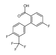 4-fluoro-2-[4-fluoro-3-(trifluoromethyl)phenyl]benzoic acid Structure