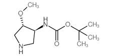 N-(反式-4-甲氧基-吡咯烷-3-基)氨基甲酸叔丁酯结构式