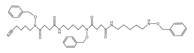 27-[N-(benzyloxy)amino]-6,17-bis(benzyloxy)-7,10,18,21-tetraoxo-6,11,17,22-tetraazaheptacosanenitrile Structure