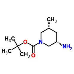 (3S, 5R)-3-氨基-5-甲基哌啶-1-羧酸叔丁酯结构式