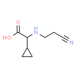 2-((2-cyanoethyl)amino)-2-cyclopropylacetic acid structure