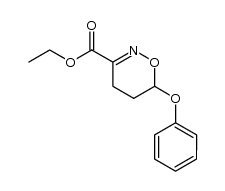 ethyl 6-phenoxy-5,6-dihydro-4H-1,2-oxazine-3-carboxylate结构式