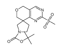 叔-丁基 2-(甲磺酰)-5,7-二氢螺[吡喃并[4,3-d]嘧啶并-8,3-吡咯烷]-1-甲酸基酯结构式
