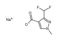 3-difluoromethyl-1-methyl-1H-pyrazole-4-carboxylic acid, sodium salt结构式
