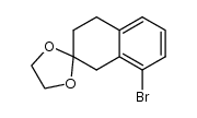 8'-bromo-3',4'-dihydrospiro-[1,3-dioxolane-2,2'(1H)-naphthalene]结构式