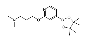 N,N-dimethyl-3-[4-(4,4,5,5-tetramethyl-1,3,2-dioxaborolan-2-yl)pyridin-2-yl]oxypropan-1-amine结构式