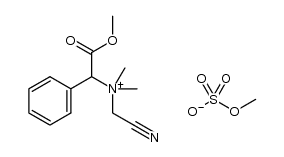 N-cyanomethyl-N,N-dimethyl-N-(α-methoxycarbonylbenzyl)ammonium methylsulfate Structure