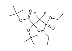 tert-Butyl 2-Hydroxy-2-(tert-butoxy)-3,3-difluoro-3-(diethoxyphosphinyl)propionate Structure