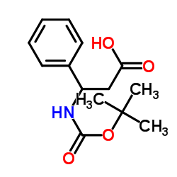 3-(Boc-氨基)-3-苯基丙酸结构式